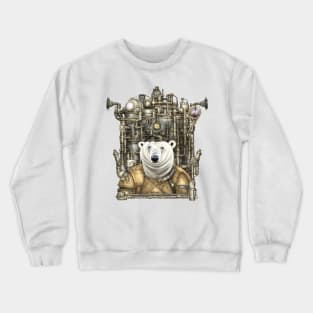 Steampunk Polar Bear Crewneck Sweatshirt